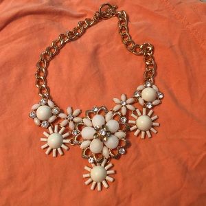 White Floral Necklace